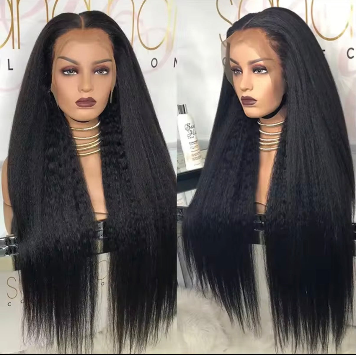 💎 Perruque Kinky Naturelle – Longueur 28