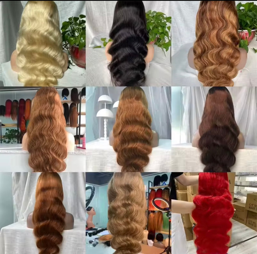 🔥 Perruque Vague Naturelle – Noir & Marron Mélangés ✨ 24 & 28 pouces